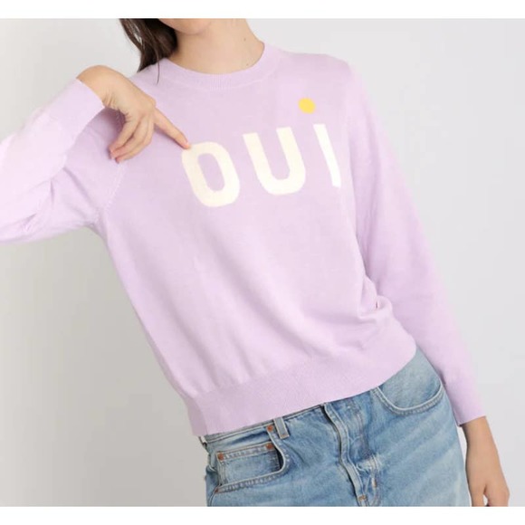 NEW Claire V. Classic Sweater Oiu Lavender Pullover Large Crew Neck Sweater - Picture 2 of 8